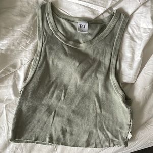 aritzia dusky green tank